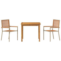 Walplus Garden Dining Set 3 Pcs Beige Poly Rattan - thumbnail 7
