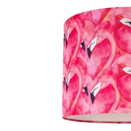 Printed Pink Flamingo Cylinder Lamp Shade (D)30Cm - thumbnail 4