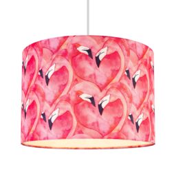 Printed Pink Flamingo Cylinder Lamp Shade (D)30Cm - thumbnail 3