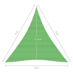 Berkfield Sunshade Sail 160 G/m2 Light Green 5X6X6 M Hdpe - thumbnail 6