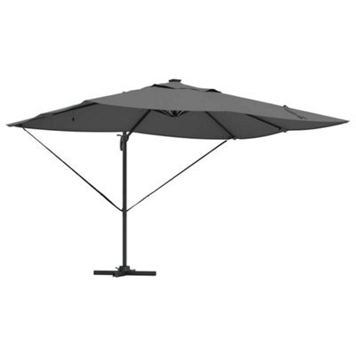 Berkfield Versatile Cantilever Roma Parasol With Leds Anthracite 352X251X265 Cm Aluminium - image 1