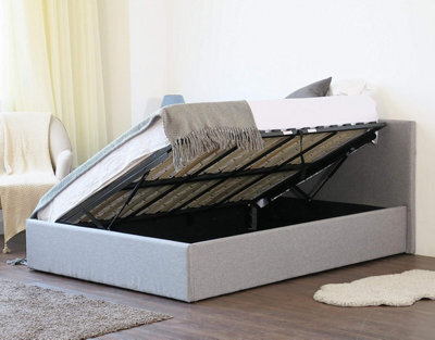 Home Treats Side Lift Ottoman Bed Frame Small Double With Under Bed Storage & Mattress - image 1