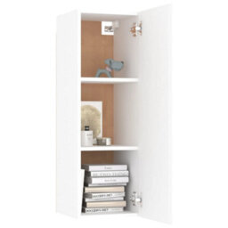 Berkfield 4 Piece Tv Cabinet Set White Engineered Wood - thumbnail 5