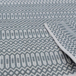 Teal Outdoor Rug, Geometric Stain-Resistant Rug For Patio Balcony Garden, 2mm Modern Outdoor Area Rug-120Cm X 170Cm - thumbnail 6