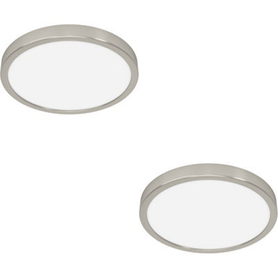 Loops 2 Pack Modern Satin Nickel Round Ceiling Light For Contemporary Indoor Spaces - image 1