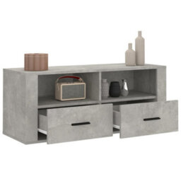 Berkfield Tv Cabinet Concrete Grey 100X35X40 Cm Engineered Wood - thumbnail 5