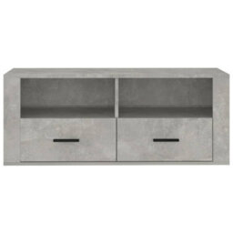 Berkfield Tv Cabinet Concrete Grey 100X35X40 Cm Engineered Wood - thumbnail 6