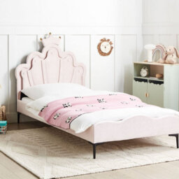 Wyld And Coco Velvetglow Pink Velvet Upholstered Bed Frame With Led Headboard, 3Ft Eu Single - thumbnail 2
