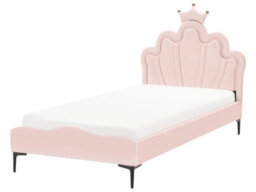 Wyld And Coco Velvetglow Pink Velvet Upholstered Bed Frame With Led Headboard, 3Ft Eu Single - thumbnail 3