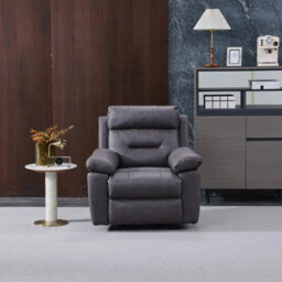 Xample Lucca Grey Fabric Power Recliner Armchair Usb Charging Ports Comfortable Padded Seat Modern Living Room Reclining Chair - thumbnail 4