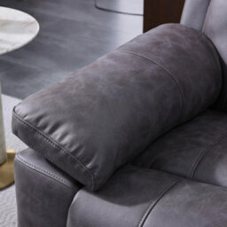 Xample Lucca Grey Fabric Power Recliner Armchair Usb Charging Ports Comfortable Padded Seat Modern Living Room Reclining Chair - thumbnail 5