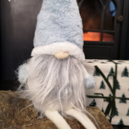 Samuel Alexander 48Cm Pastel Blue Plush Sitting Christmas Gonk With Dangly Legs Decoration - thumbnail 6