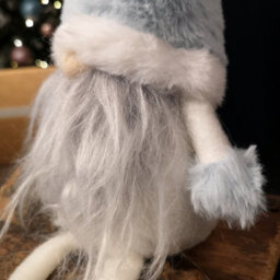 Samuel Alexander 48Cm Pastel Blue Plush Sitting Christmas Gonk With Dangly Legs Decoration - thumbnail 4