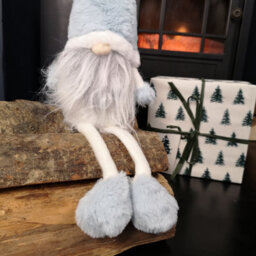 Samuel Alexander 48Cm Pastel Blue Plush Sitting Christmas Gonk With Dangly Legs Decoration - thumbnail 7