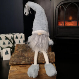 Samuel Alexander 48Cm Pastel Blue Plush Sitting Christmas Gonk With Dangly Legs Decoration - thumbnail 9