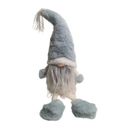 Samuel Alexander 48Cm Pastel Blue Plush Sitting Christmas Gonk With Dangly Legs Decoration - thumbnail 8