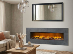 Acantha Pinnacle Fully Inset Media Wall Fire In Slate Effect - thumbnail 1