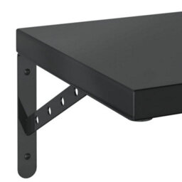 Berkfield Wall Shelves 2 Pcs 100X30 Cm Black Stainless Steel - thumbnail 8