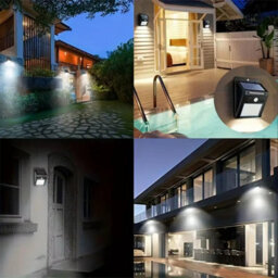6 Pack Outdoor Solar Led Wall Lights With Motion Sensor, Ip65 Waterproof Garden Security Floodlight - thumbnail 4