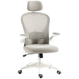 Vinsetto Mesh Office Chair With Headrest, 4D Lumbar Support, Flip-Up Arm - thumbnail 2