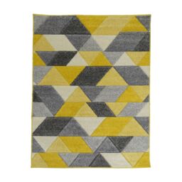 Portland Yellow & Grey Geometric Small Rug, (L)150Cm X (W)80Cm - thumbnail 4