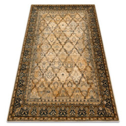 RugsX Wool Carpet Omega Grenada Frame, Diamonds, Oriental - Cognac 100X150 Cm - thumbnail 4