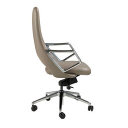 Angel Cerda Grey Leatherette  Swivel Office Chair - thumbnail 7