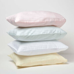 Homescapes White Cotton Stripe Kids Pillowcases 40 X 60 Cm 330 Thread Count, 2 Pack - thumbnail 5