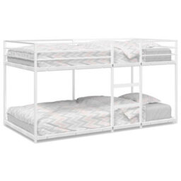 Berkfield Bunk Bed Without Mattress White 75X190 Cm Steel - thumbnail 2