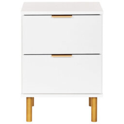 Beliani 2 Drawer Bedside Table Walpole White - thumbnail 6