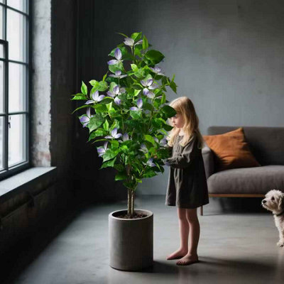 144Cm Artificial Ficus Magnolia Tree Brach For Home And Garden Decor Tall (Without Pot) - image 1