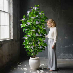 144Cm Artificial Ficus Magnolia Tree Brach For Home And Garden Decor Tall (Without Pot) - thumbnail 3