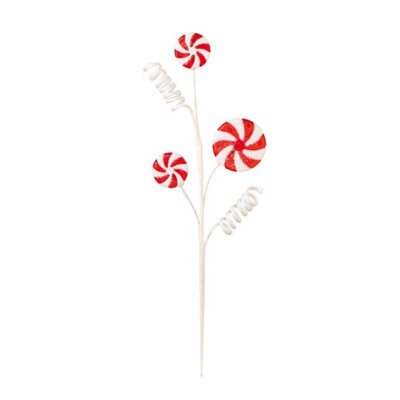 Premier Candy Christmas Tree Pick White/red (One Size)