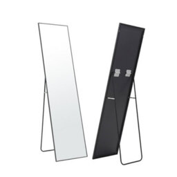 Living And Home Full Length Mirror Wall Mounted Or Freestanding Rectangle Framed Mirror Floor Mirror,black 37 Cm X 147 Cm - thumbnail 4