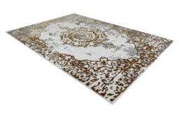 RugsX Carpet Allure 1961 Ornament, Frame - Structural, Stylish, Glamour Gold White 80X150 Cm