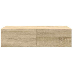Berkfield Wall Shelf With Drawers Sonoma Oak 60X26.5X15 Cm Engineered Wood - thumbnail 4