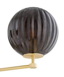 Luminosa Lighting Luminosa Paloma Multi Arm Pendant Ceiling 3 Light Smoky (Fluted), Brushed Brass - thumbnail 4