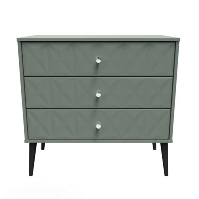 Toledo 3 Drawer Chest In Reed Green (Ready Assembled) - image 1