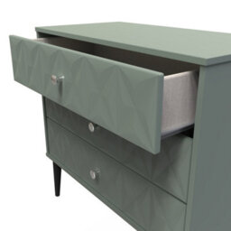 Toledo 3 Drawer Chest In Reed Green (Ready Assembled) - thumbnail 5