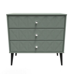 Toledo 3 Drawer Chest In Reed Green (Ready Assembled) - thumbnail 1