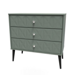Toledo 3 Drawer Chest In Reed Green (Ready Assembled) - thumbnail 3
