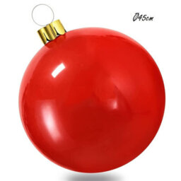 Urbn-Living Urbnliving Diameter 45Cm Red Inflatable Christmas Bauble Ball Decoration Xmas Tree Outdoor Hanging Ornaments