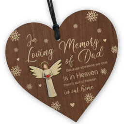 Red Ocean In Loving Memory Of Dad Memorial Bauble Ornaments Plaque Bereavement Remembrance Funeral Gifts
