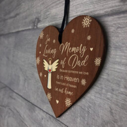 Red Ocean In Loving Memory Of Dad Memorial Bauble Ornaments Plaque Bereavement Remembrance Funeral Gifts - thumbnail 7