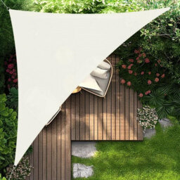 Beige 4X4X5.65M Triangular Shade Sail 95% Uv Protection Waterproof - thumbnail 1