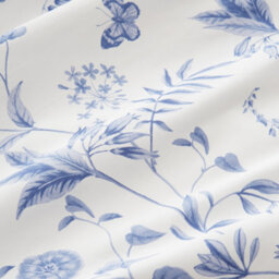 Bianca Fine Linens Thea Floral 200 Thread Count Cotton Reversible Double Duvet Cover Set With Pillowcases Blue - thumbnail 5