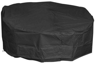 Woodside Heavy Duty Waterproof Garden Rattan Day Bed Cover Black 185X55/90Cm - image 1