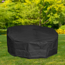 Woodside Heavy Duty Waterproof Garden Rattan Day Bed Cover Black 185X55/90Cm - thumbnail 4