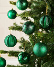 Werchristmas Christmas Green Shatterproof Baubles 8 Cm 16 Pack - thumbnail 1
