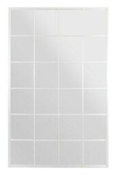Mirroroutlet The Genestra White Modern Window Garden Wall Mirror 174Cm X 110Cm - thumbnail 2